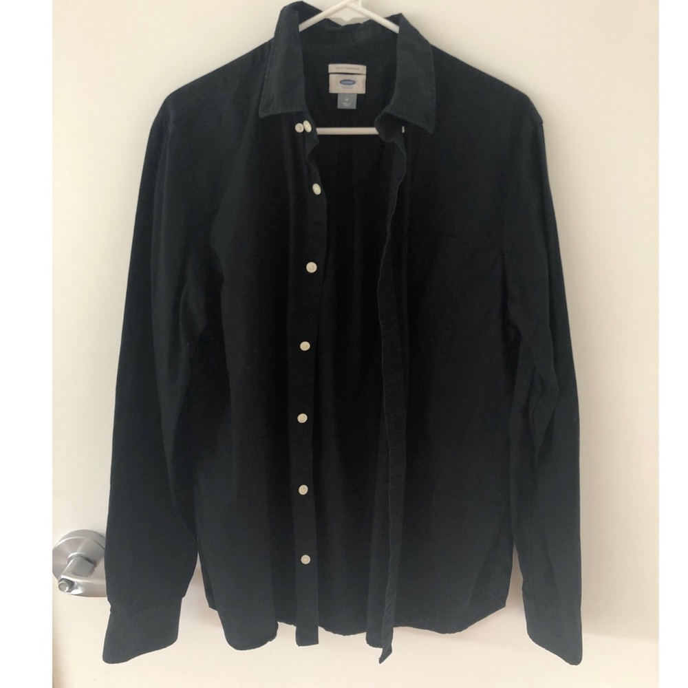 Black slim button down M Old Navy